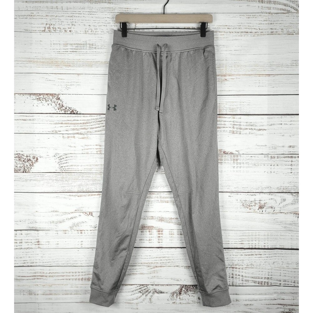 Under Armour Men's Size M Tapered Leg Tricot Pants Greyhound Heather Cold Gear